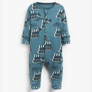 Rust 3 Pack Transport Sleepsuits (0-18mths) - Allsport