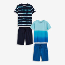 Load image into Gallery viewer, 2 Pack Blue Ombre  Short Pyjamas (5-12yrs) - Allsport
