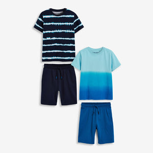 2 Pack Blue Ombre  Short Pyjamas (5-12yrs) - Allsport