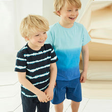Load image into Gallery viewer, 2 Pack Blue Ombre  Short Pyjamas (5-12yrs) - Allsport

