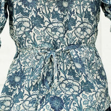 Load image into Gallery viewer, Blue Pink Rose Morris &amp; Co. at Next Button Front Top - Allsport
