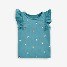 Load image into Gallery viewer, Teal Ice Cream Frill Vest (3mths-6yrs) - Allsport
