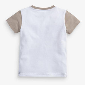 Short Sleeve Pique Colourblock T-Shirt (3mths-5yrs) - Allsport