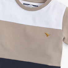 Load image into Gallery viewer, Short Sleeve Pique Colourblock T-Shirt (3mths-5yrs) - Allsport

