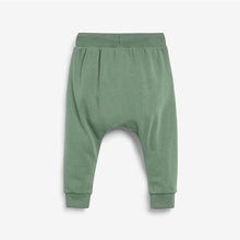 Load image into Gallery viewer, Soft Khaki Green Drop Crotch Joggers (3mths-5yrs) - Allsport
