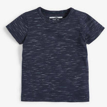Load image into Gallery viewer, Navy Textured T-Shirt (3mths-6yrs) - Allsport
