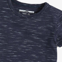 Load image into Gallery viewer, Navy Textured T-Shirt (3mths-6yrs) - Allsport
