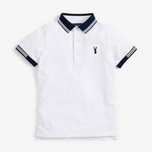Load image into Gallery viewer, WHITE POLO T-SHIRT (3YRS-12YRS)
