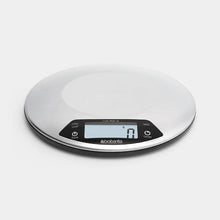 Load image into Gallery viewer, Brabantia Digital Kitchen Scales, Round Matt Steel - Allsport
