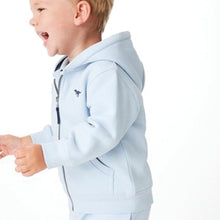 Load image into Gallery viewer, Pale Blue Essential Zip Through Hoodie (3mths-5yrs)
