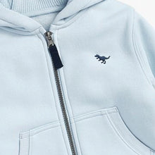 Load image into Gallery viewer, Pale Blue Essential Zip Through Hoodie (3mths-5yrs)
