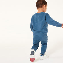 Load image into Gallery viewer, Mid Blue Jersey Sweatshirt And Jogger Set (3mths-5yrs)
