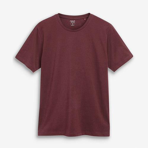 Dark Burgundy Red Crew Regular Fit T-Shirt - Allsport
