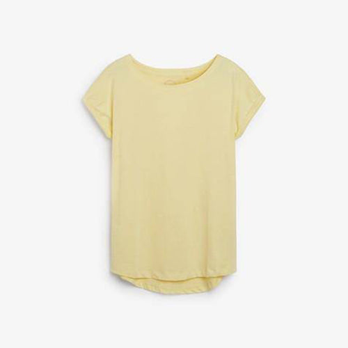 Yellow Short Sleeves Cap Sleeve T-Shirt - Allsport