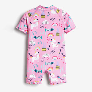 Pink Unicorn Sunsafe Swimsuit (3mths-6yrs)