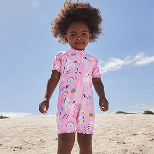 Pink Unicorn Sunsafe Swimsuit (3mths-6yrs)