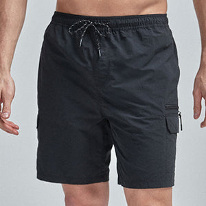 Black Utility Swim Shorts - Allsport