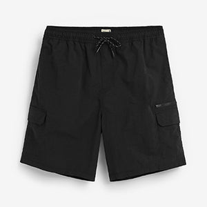 Black Utility Swim Shorts - Allsport