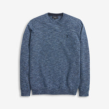 Load image into Gallery viewer, Blue Cotton Rich Marl Jumper - Allsport
