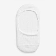 Load image into Gallery viewer, White 7 Pack Cotton Rich Invisible Socks
