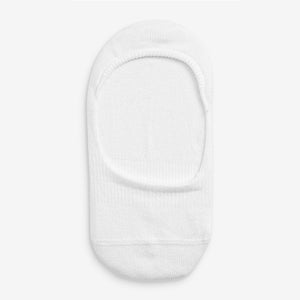 White 7 Pack Cotton Rich Invisible Socks