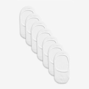 White 7 Pack Cotton Rich Invisible Socks