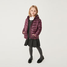 Load image into Gallery viewer, Berry Red Shower Resistant Padded Jacket (3-12yrs) - Allsport
