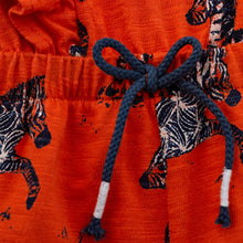 Load image into Gallery viewer, Orange Zebra Organic Cotton Short Playsuit (3mths-7yrs) - Allsport
