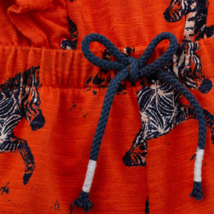 Orange Zebra Organic Cotton Short Playsuit (3mths-7yrs) - Allsport