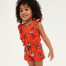 Load image into Gallery viewer, Orange Zebra Organic Cotton Short Playsuit (3mths-7yrs) - Allsport
