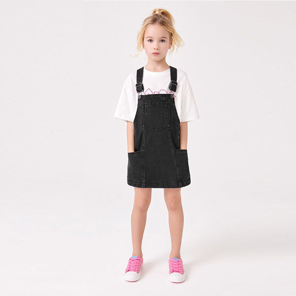 Black Denim Pinafore (3-12yrs)