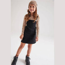 Load image into Gallery viewer, Black Denim Pinafore (3-12yrs) - Allsport
