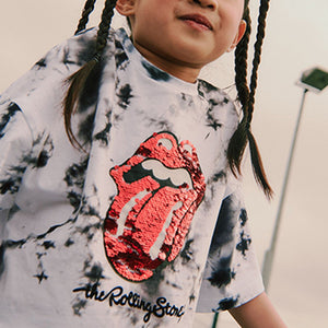 Monochrome License Tie Dye Sequin Rolling Stones T-Shirt (3-12yrs) - Allsport
