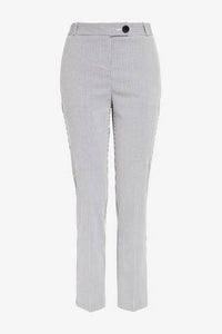 White/Navy Stripe Slim Trousers - Allsport