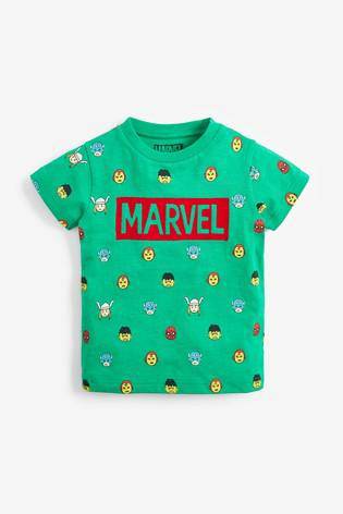 Green Marvel All Over Print T-Shirt - Allsport