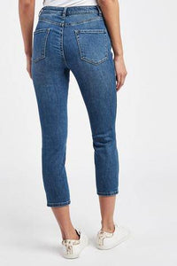 MID BLUE SKINNY CROPPED JEANS - Allsport