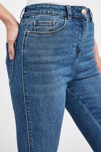 MID BLUE SKINNY CROPPED JEANS - Allsport