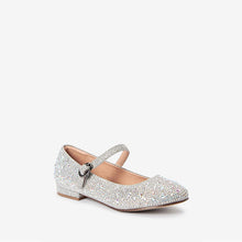 Load image into Gallery viewer, Silver Occasion Mary Jane Shoes (Older Girls) - Allsport

