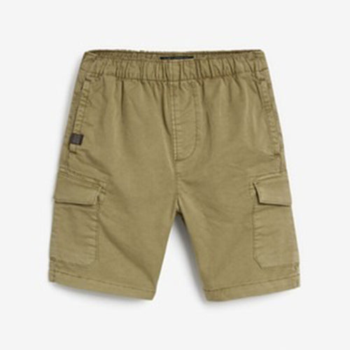 Khaki Green Pull-On Cargo Shorts (3-12yrs) - Allsport