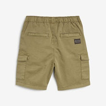Load image into Gallery viewer, Khaki Green Pull-On Cargo Shorts (3-12yrs) - Allsport
