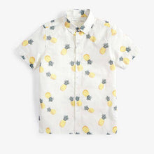 Load image into Gallery viewer, White Pineapple Short Sleeve Shirt (3-12yrs) - Allsport

