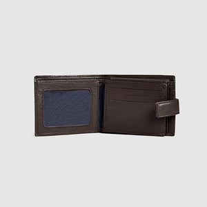Brown Signature Italian Leather Extra Capacity Wallet - Allsport