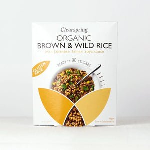 Organic Gluten Free 90 Sec Brown & Wild Rice with Tamari Soya sauce 250gm