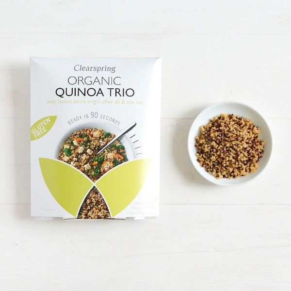 Organic Gluten Free 90 sec Quinoa Trio with Extra Virgin Olive Oil & Sea salt 250gm