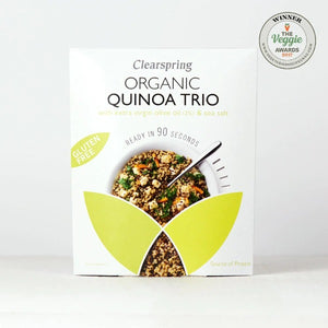 Organic Gluten Free 90 sec Quinoa Trio with Extra Virgin Olive Oil & Sea salt 250gm