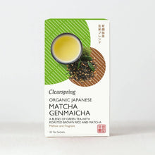 Load image into Gallery viewer, Organic Japanese Matcha Genmaicha Tea Box (20 bags) 36gm
