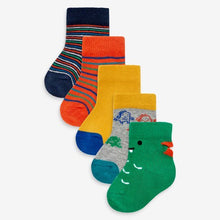 Load image into Gallery viewer, 5 Pack Blue  Socks (Younger) - Allsport
