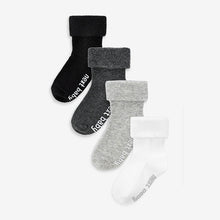 Load image into Gallery viewer, Monochrome 4 Pack Baby Socks (0mths-2yrs) - Allsport
