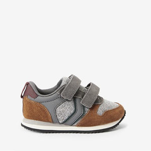 Grey Mix Double Strap Trainers (younger boys) - Allsport