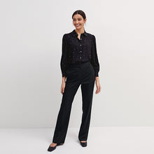 Load image into Gallery viewer, Black Tailored Boot Cut Trousers - Allsport
